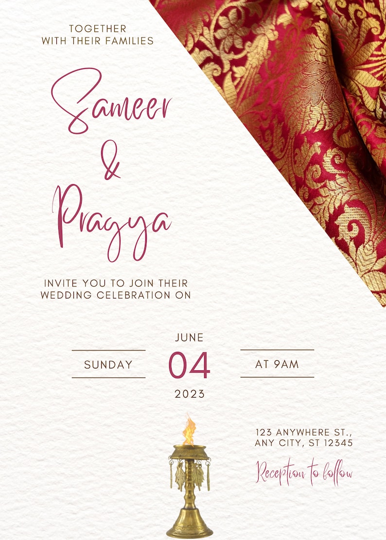 Nepali Wedding Invitation Card Etsy