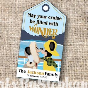 DCL Alaskan Cruise Fish Extender Gift Tag - Wonder Fish Extender- Mickey and Minnie Mouse Tag - Digital Printable Download