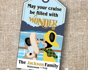 DCL Alaskan Cruise Fish Extender Gift Tag - Wonder Fish Extender- Mickey and Minnie Mouse Tag - Digital Printable Download