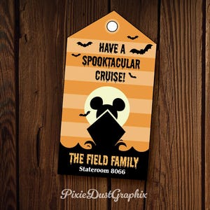 DCL Halloween on the High Seas Fish Extender Tag, Personalized Digital Download Printable