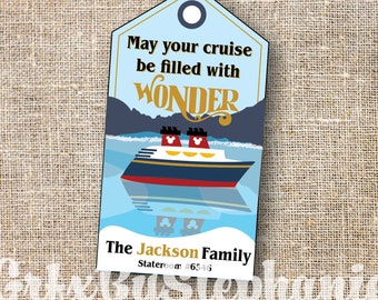 DCL Alaskan Cruise Fish Extender Gift Tag - The Wonder Fish Extender- Alaskan Mountains - Digital Printable Download