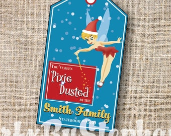 DCL Tinkerbell  Pixie Dust Gift Tag - Christmas Fish Extender Gift Tag - DCL Very Merritime- Digital Printable Download