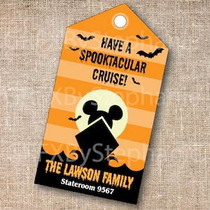 DCL Halloween on the High Seas Fish Extender Tag, Personalized Digital Download Printable