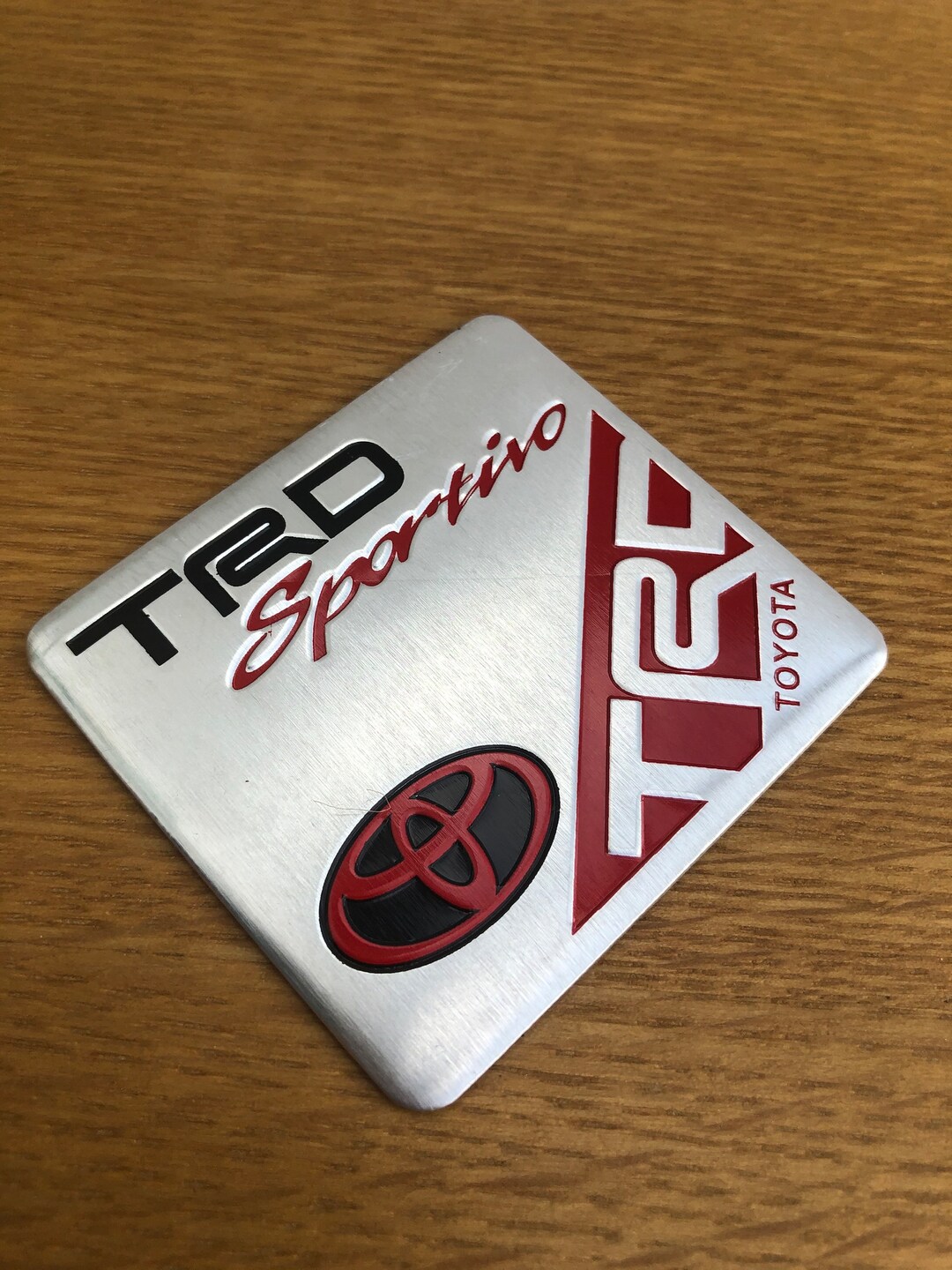 Toyota TRD Sprortio Emblem Badge Sticker Logo Self Adhesive Metal ...