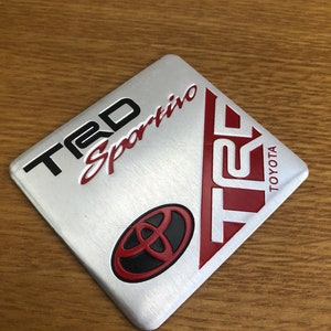 Toyota TRD sprortio emblem badge sticker logo self adhesive Metal finish