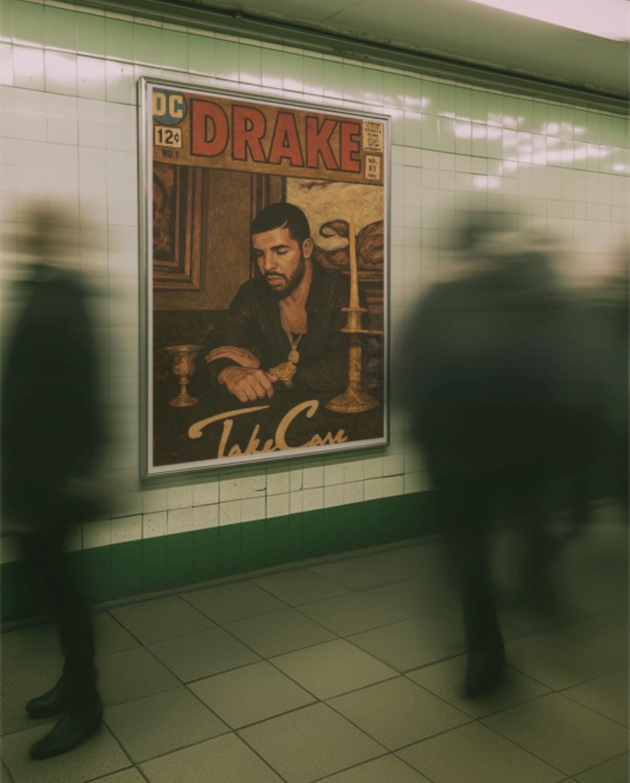 Drake Take Care Comic Poster | Digital Download Rap Wall Art | Hip Hop Printable Art | Album Cover Inspired Print Set of 5