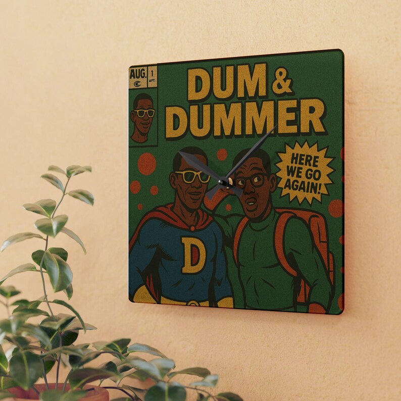 Dum and Dummer Young Dolph Key Glock Rap Clock Comic Album Wall Art ...