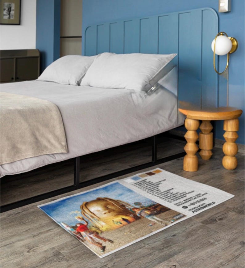 Travis Scott Astroworld Rug | Rap Album Cover Rug | Hip Hop Room Decor ...