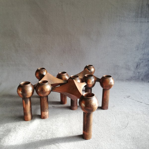 Nagel RARE Quist BMF candlestick 60-70s copper Space Age