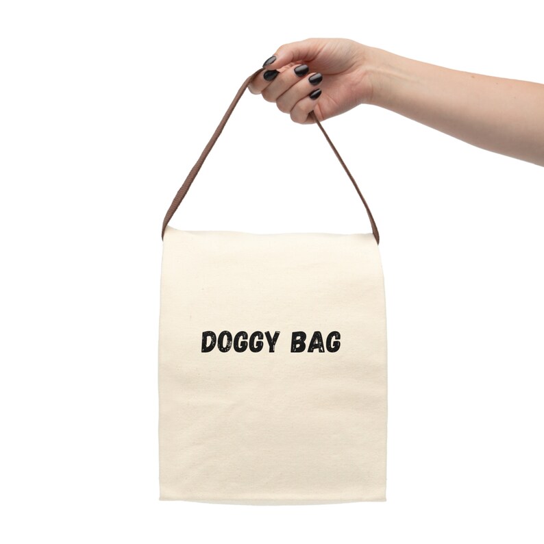 Canvas Lunch Bag With Strap, Doggy Bag, This funny lunch bag is a great coworker gift