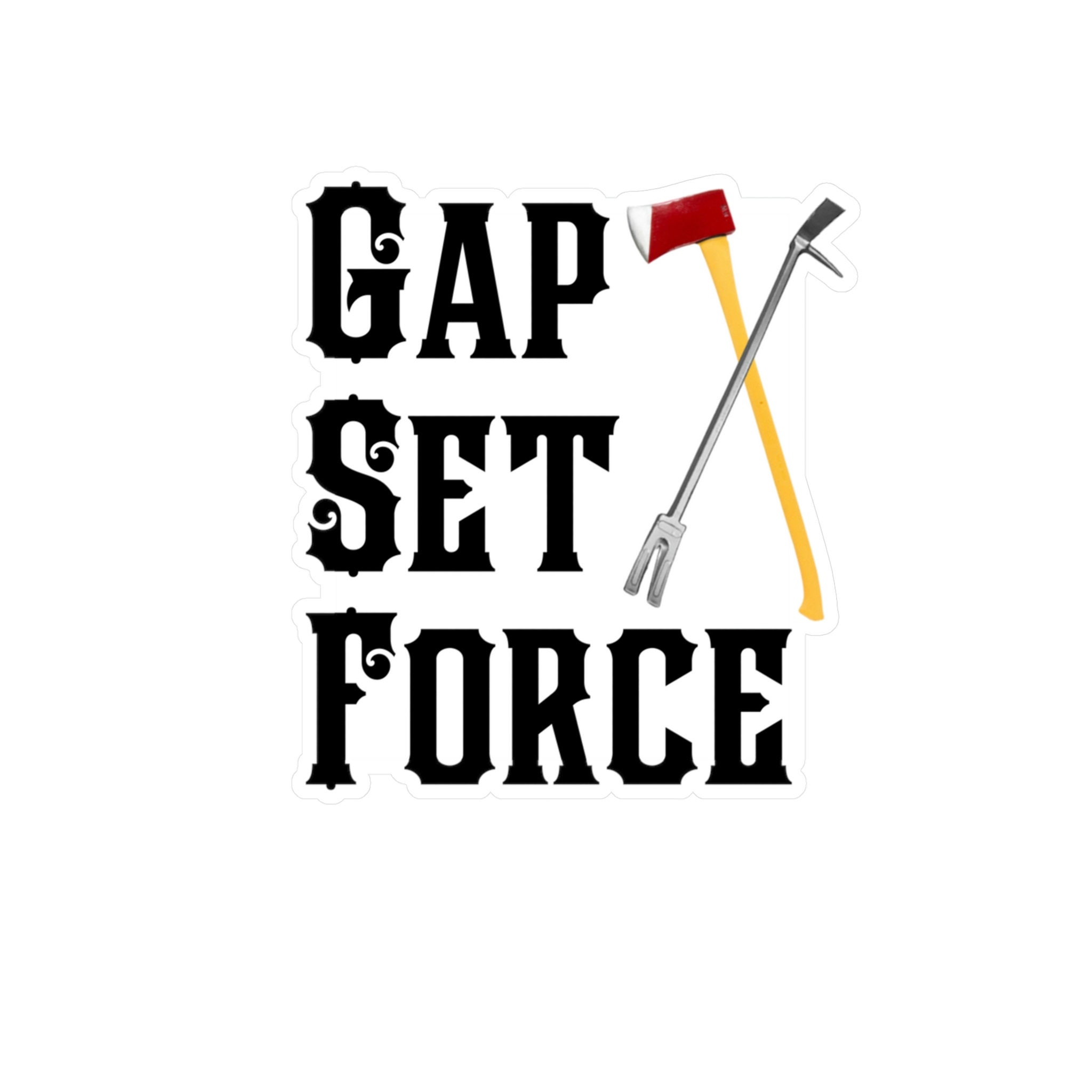 Gapped Sticker Firefighter Sticker, Gap, Set, Force, Firefighter Decal, Helmet Sticker ...