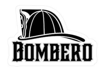 Brandweerman sticker, Bombero, brandweer, brandweercommandant cadeau, brandweerman cadeau, UV- en waterbestendig.