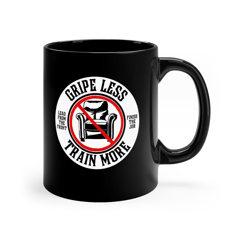 Firefighter gift, coffee mug, Gripe less, Train more, dishwasher and microwave safe ceramic coffee mug 11 oz. Coffee cup. afbeelding 4