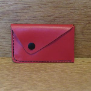Compacte kaarthouder van echt leer