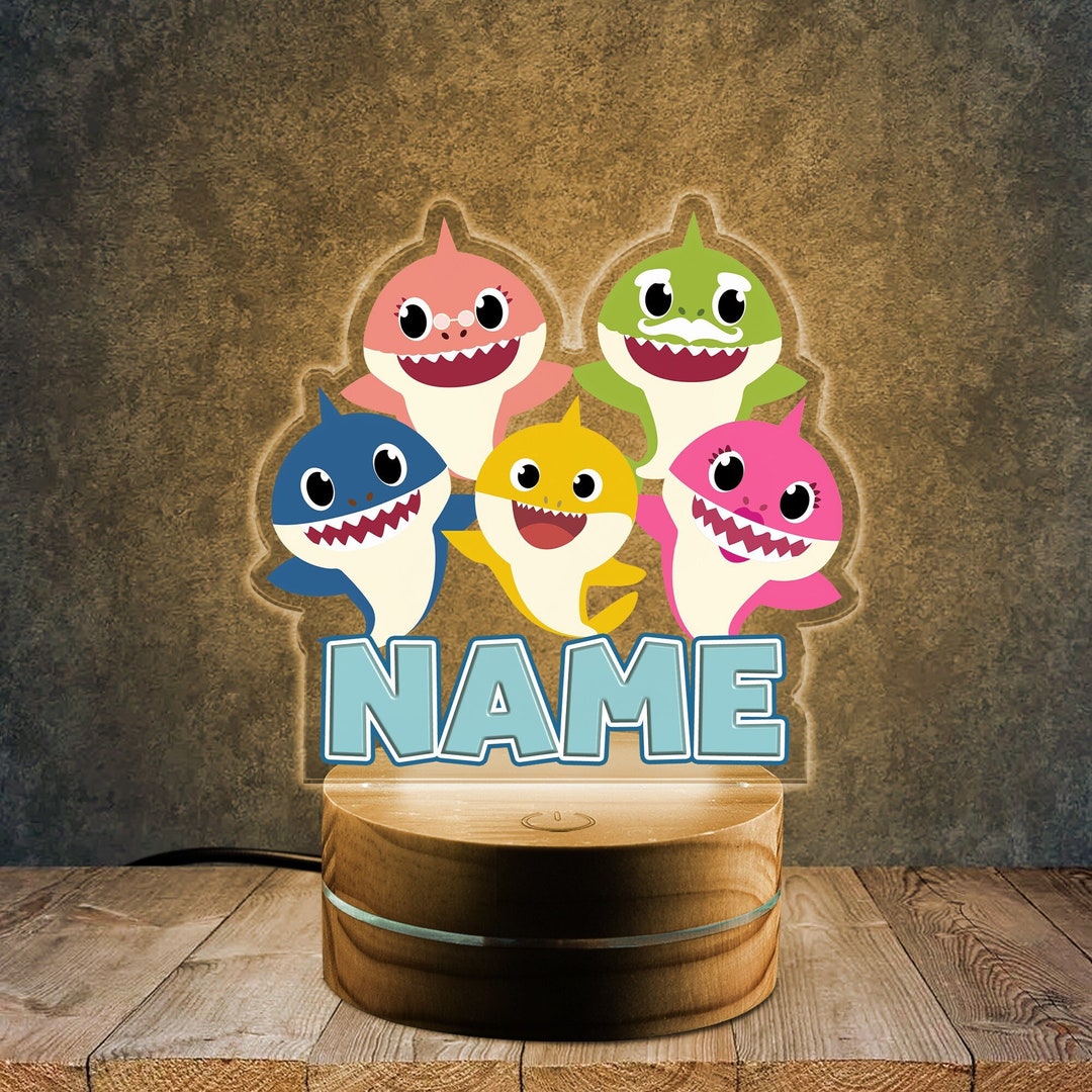Personalized Baby Shark Night Light/baby Shark Themed LED Etsy