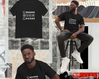 Lessons Over Losses 001 Black/White SS T-Shirt