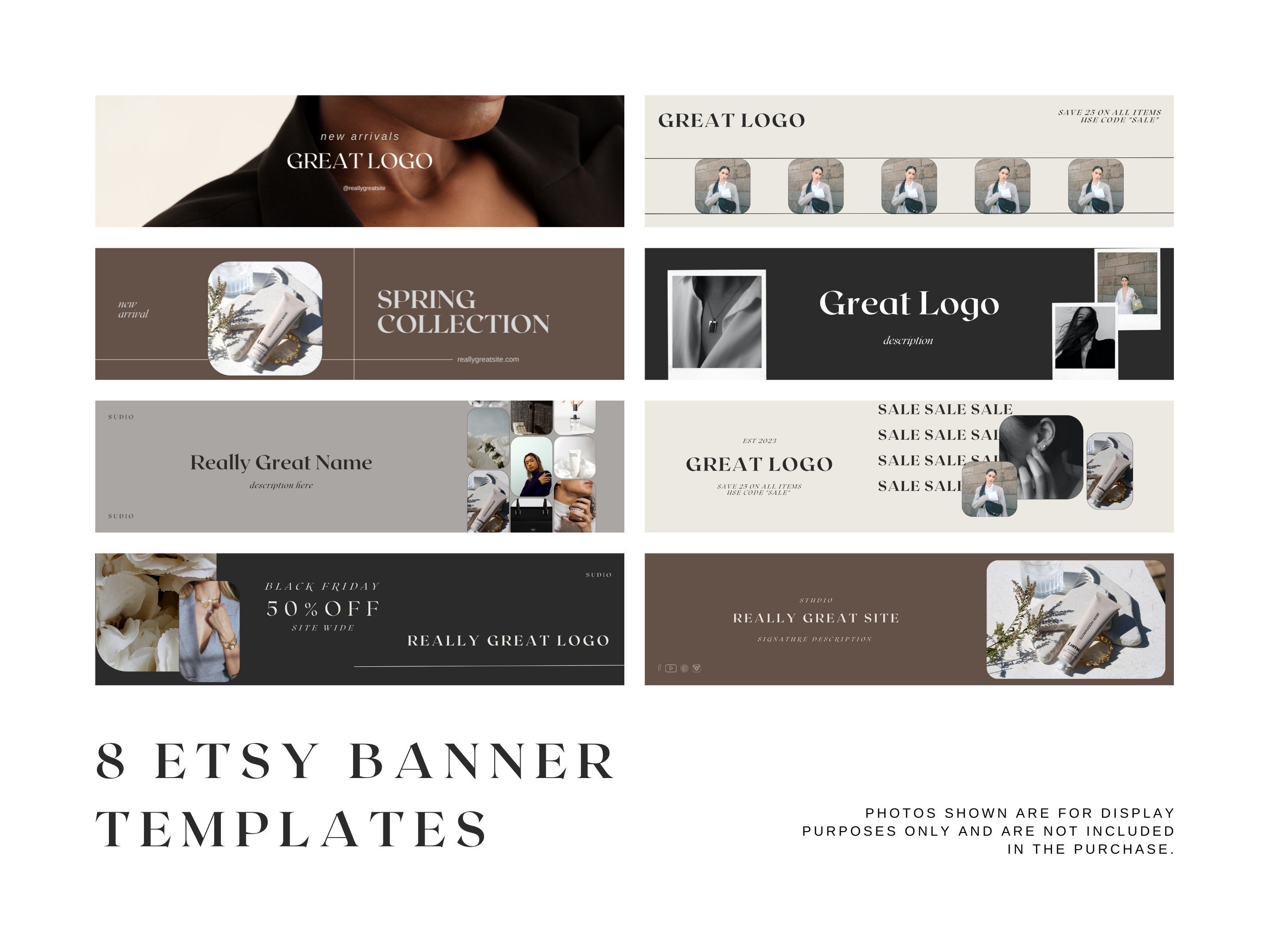 Etsy Shop Banner Kit Canva - Etsy Banner Templates - Etsy Store Listing ...