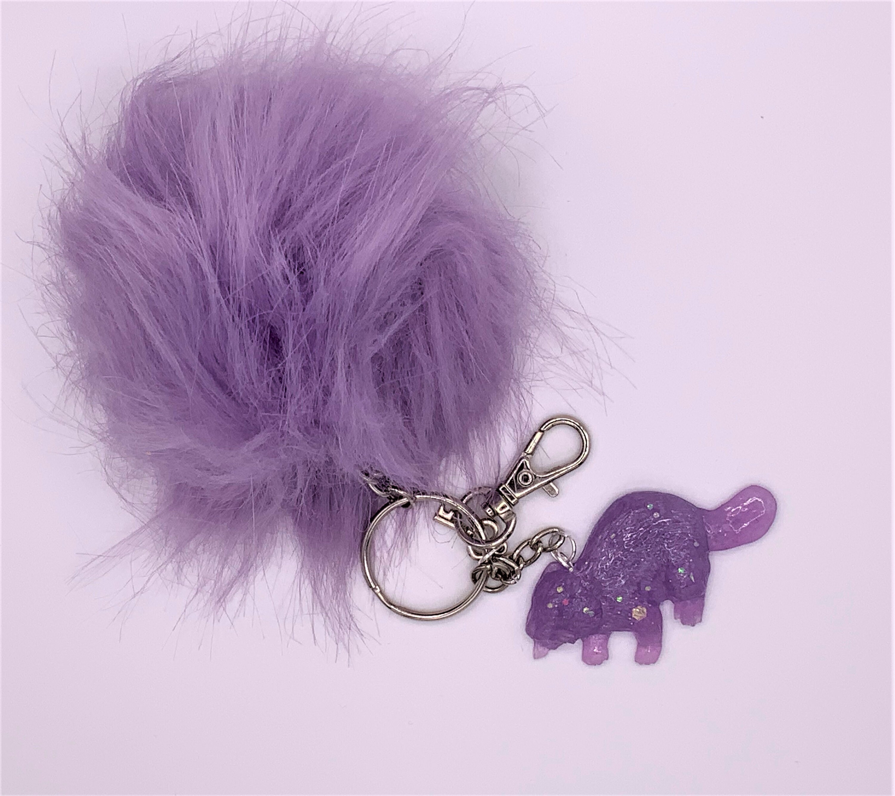 Cute Dog Keychain With Bagcharm (Select From Drop Down Menu) Pink