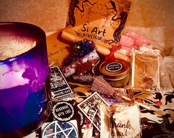 Witch Mystery Box: Gothic Wicca Gift Set with Handmade Treasures