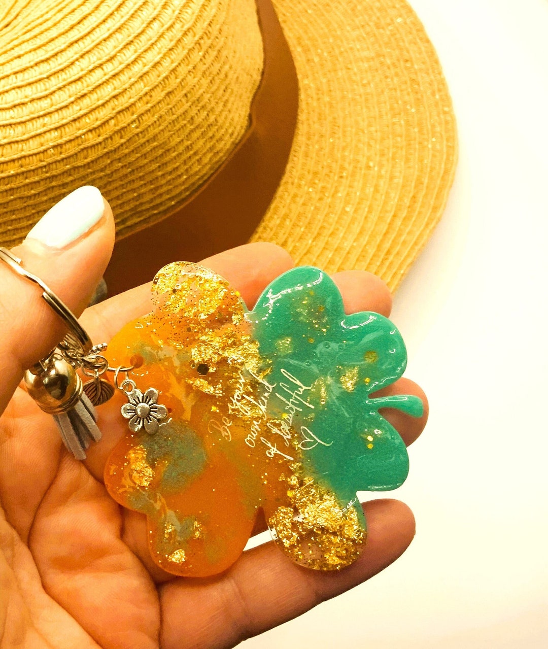 GOOD LUCK Keychains be Your Own Kind of Beautiful, Cat Lovers Gifts ...