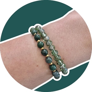 Green Sparkly Crystal Beaded Bracelet: Adjustable Friendship Jewelry