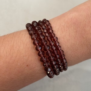 Crystal Bracelet, Sparkly Bracelet, Adjustable Bracelet, Purple Bracelet, Beaded Bracelet, Friendship Bracelet