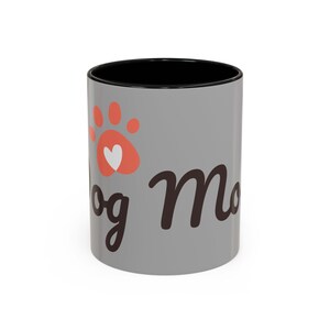Dog Mom Accent Coffee Mug - Perfect Gift for Dog Lovers, Pet Owner Mug, Animal Lovers Coffee Cup, Cute Dog Mom Mug, Dog-Themed Gift