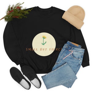 Kleine maar felle schattige bloem unisex sweater