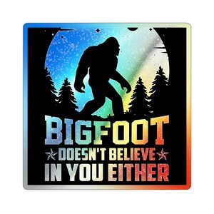 Sasquatch Bigfoot Holographic Die-cut Stickers
