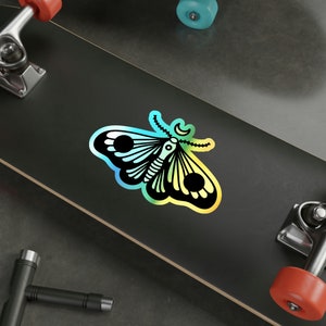 Cool Cute Moth Holographic Die-cut Stickers