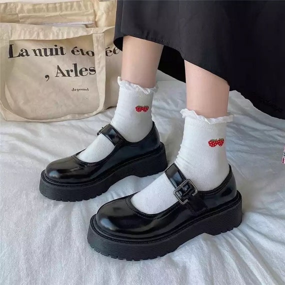 Cute Mary Jane Aesthetic Shoes Etsy
