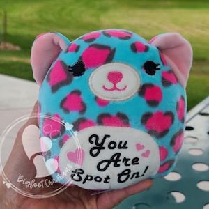 Angepasst 5-Zoll-Chelchel der Gepard Squishmallow Plüschtier.  Perfektes Geschenk für die Geliebte, Beste Freunde, Schatz, Valentinstag.