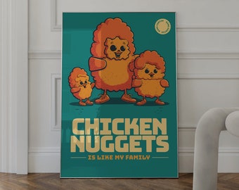 Chicken Nuggets Family Retro Print – King Curtis Wife Swap (Digital Download)
