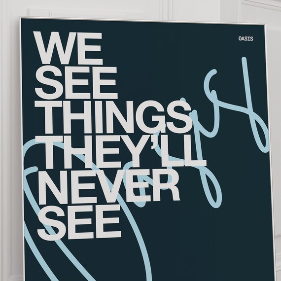 OASIS の Live Forever ポスター、デジタル ダウンロード、タイプ