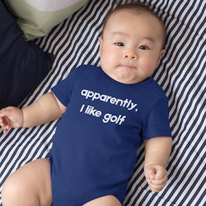 Apparently, I Like Golf Baby Onesie – Funny Golf Bodysuit for Baby Boys & Girls | Golf Dad Baby Gift | Unisex Baby Clothes