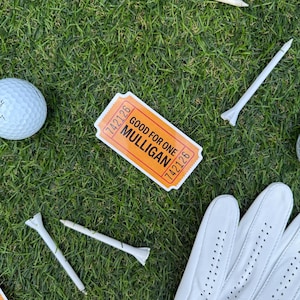 Good For One Mulligan Golf Sticker - Glossy Vinyl Golfing Gift