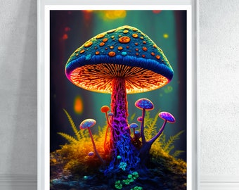 Magic Psychedelic Mushroom - 5D Diamond Painting 