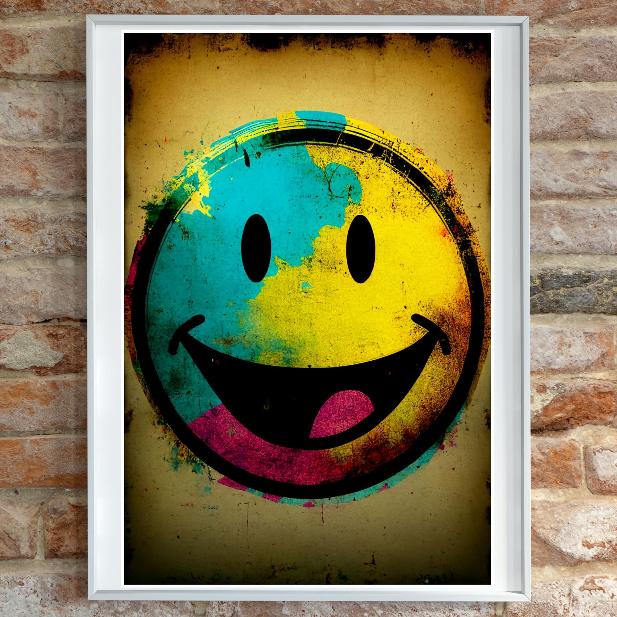Smiley Face Ai-generated Digital Art Print | Instant Download