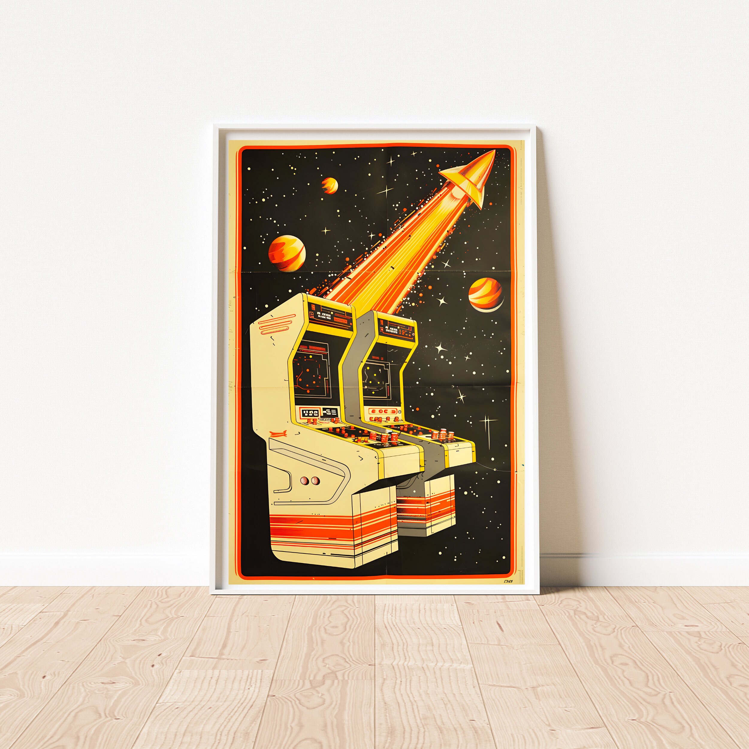 Vintage Arcade Poster Art Print - Retro Comic Book Style - AI Digital ...