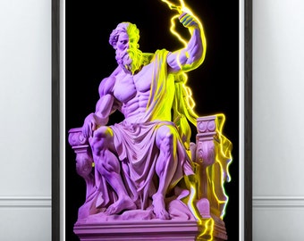 Art mural imprimable Zeus | Art de la mythologie grecque, Statue grecque, Art de la statue grecque, Ai généré, Ai Art, Ai généré Art, Ai Art Print, Poster