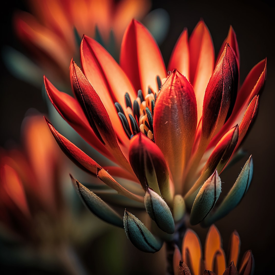 Close up Indian Paintbrush Macro Flower Art - Macro Nature