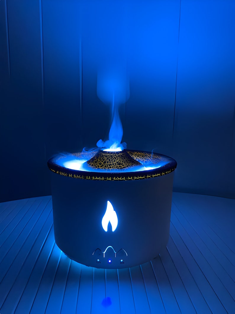 Volcanic Flame Diffuser Essential Oil 360ml. Portable, Marble Design