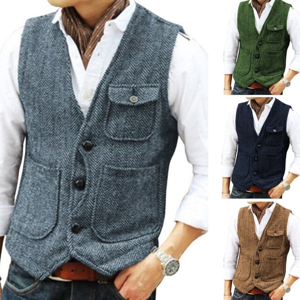 Tweed Vest - Etsy