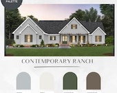 Modern Ranch Exterior Paint Color Palette (PDF)