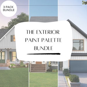 Exterior Paint Palette Bundle, Modern Farmhouse Paint Colors Palette Bundle, Rustic Farmhouse, Exterior Paint Color Collection,Modern Paint