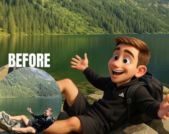 Retrato personalizado estilo Pixar: ¡convierte tu foto en un personaje de Pixar!