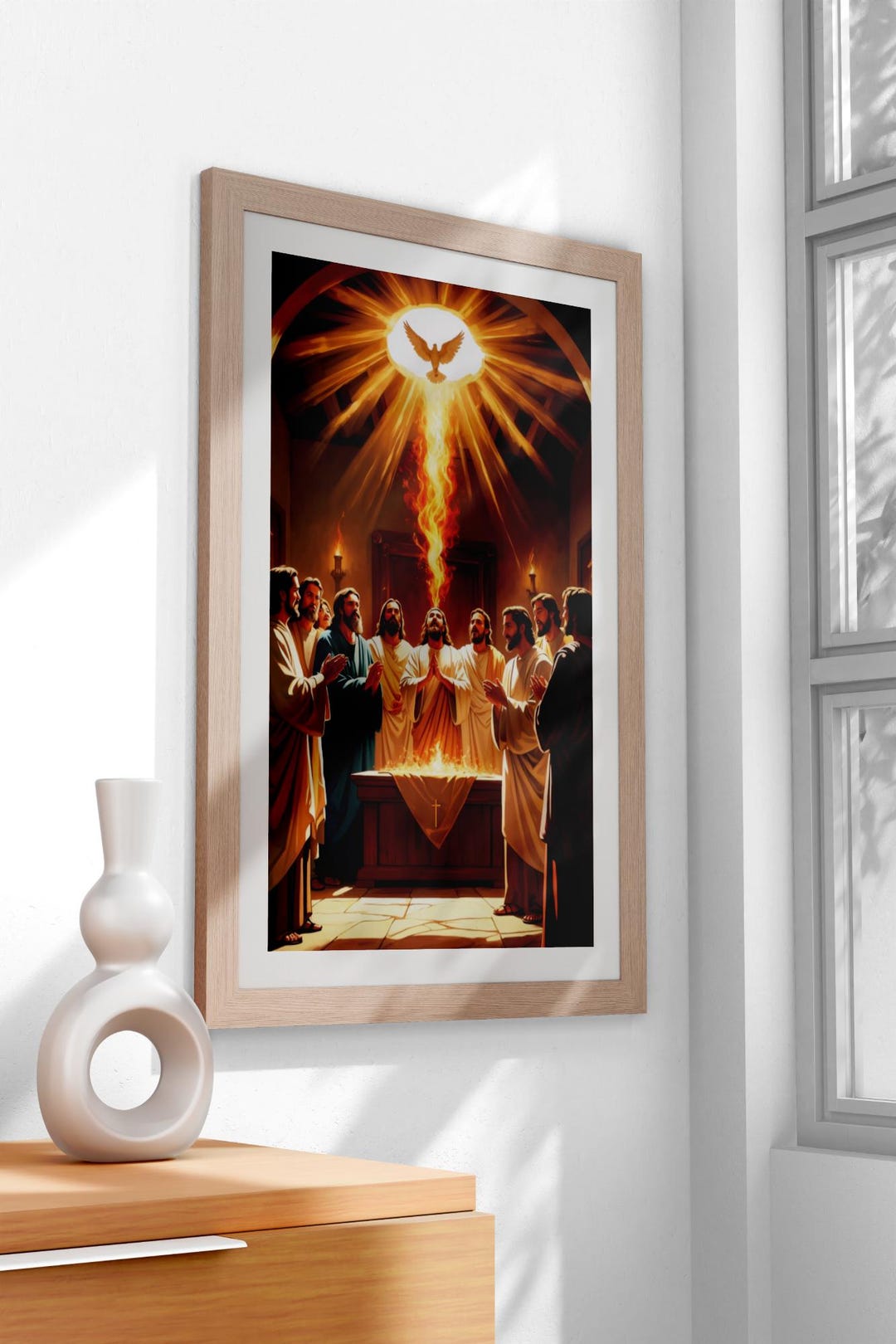 Pentecost Holy Spirit Art | Christian Tongues of Fire Print (digital ...