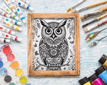 Dibujos para colorear de mandalas: 60 diseños imprimibles para aliviar el estrés (descarga digital)