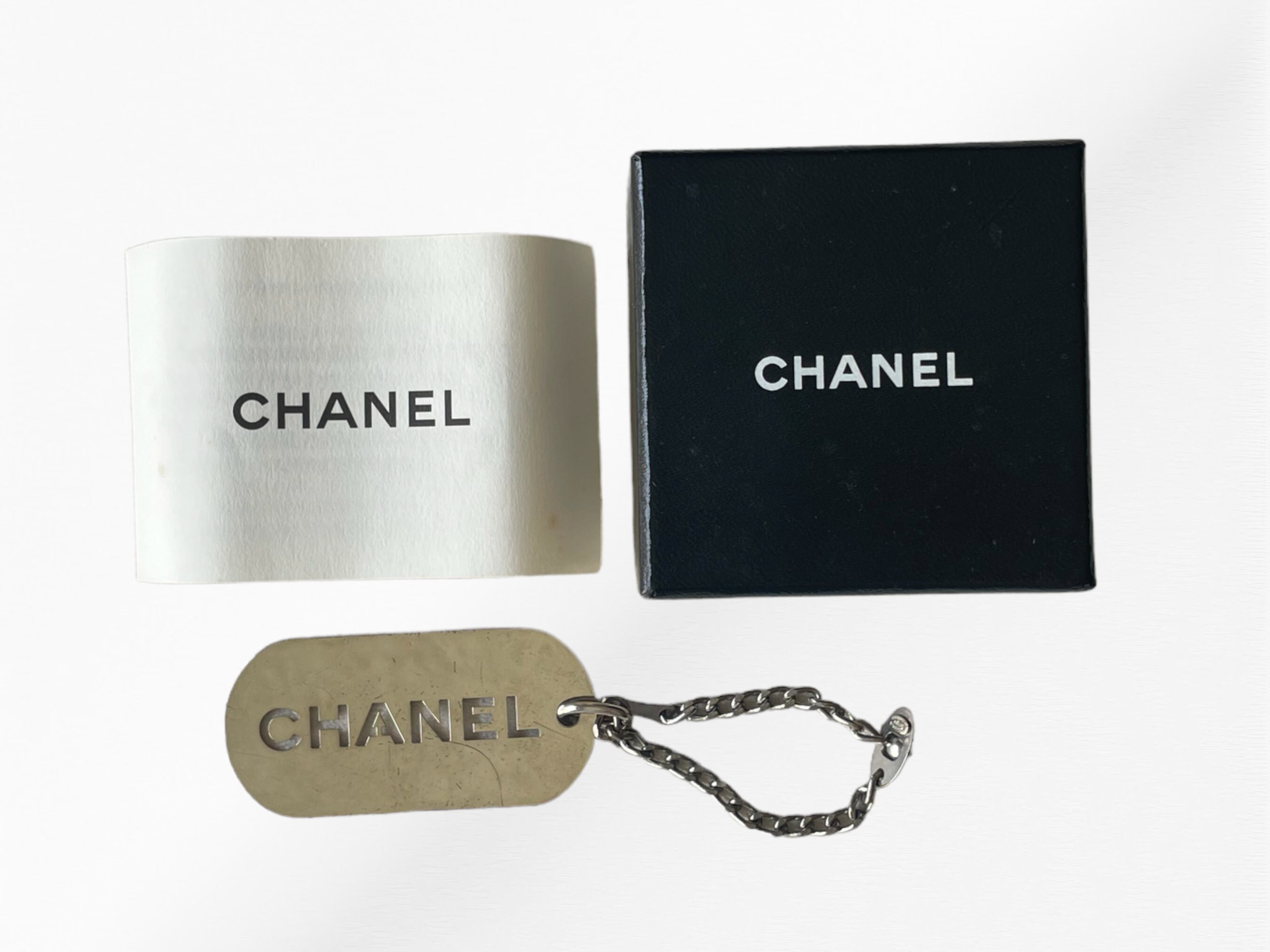 SOLD - RARE MINT CHANEL Black Classic Patent Lucky Charms Silver