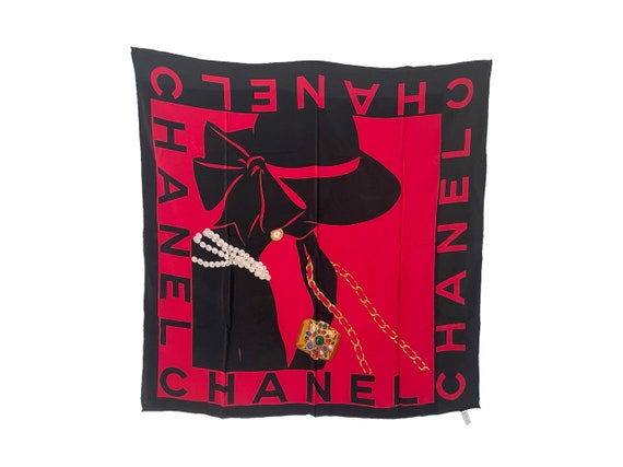 Vintage CHANEL Silk Scarf Mademoiselle Coco Ventu… - image 1